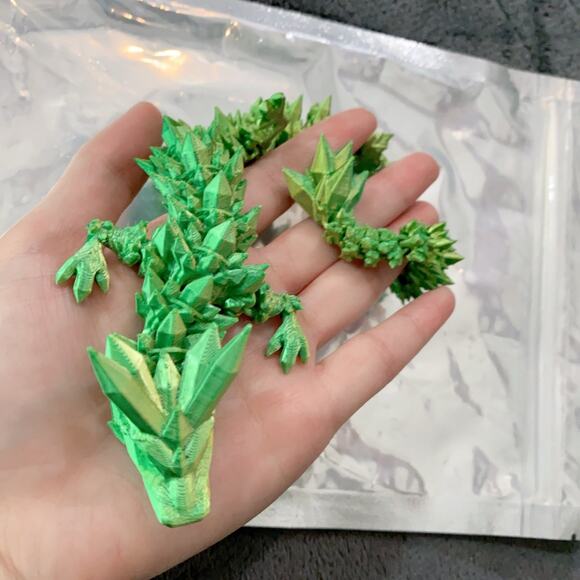 3D printed Crystal Dragon (11.5 Inches Long) - Picture 3 of 6